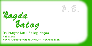 magda balog business card